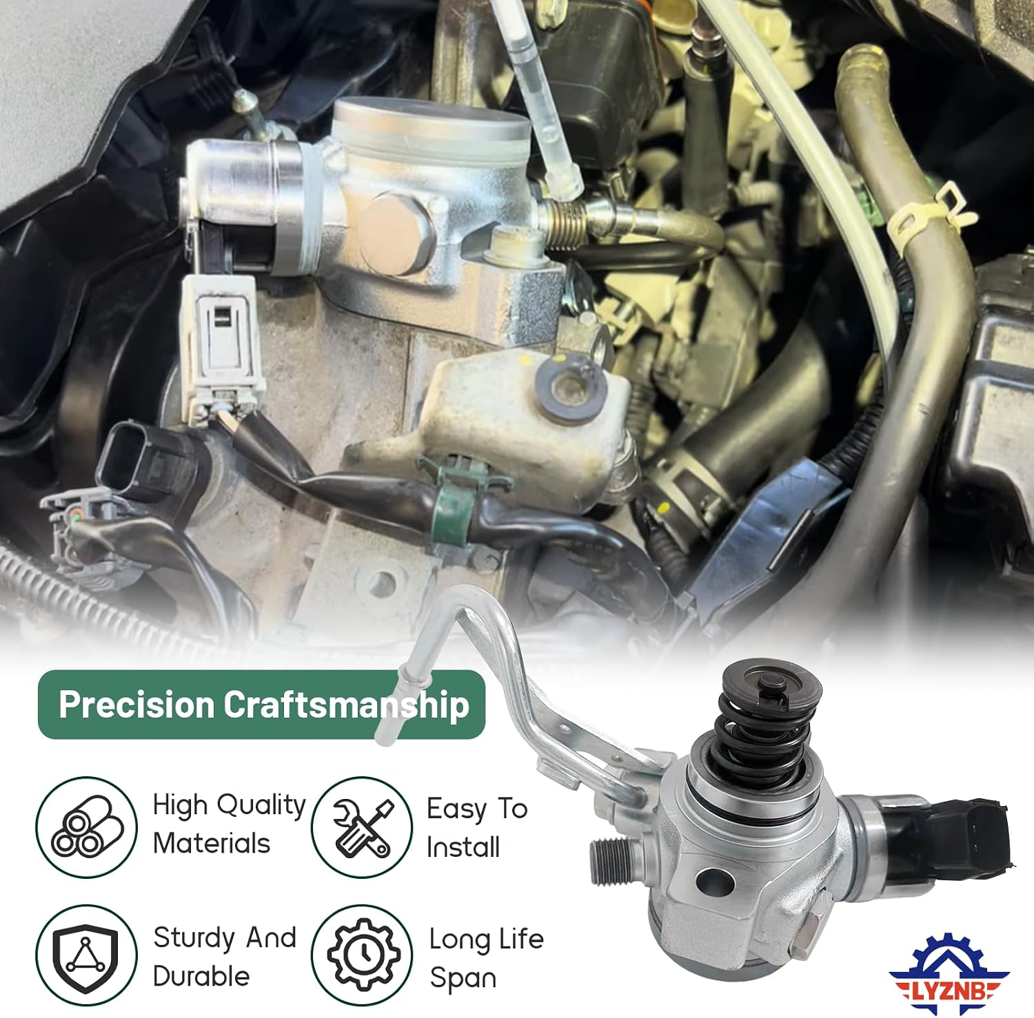 High Pressure Fuel Pump fit for Honda Accord 2015-2017 for Honda CR-V 2015-2016 for Acura ILX 2016-2017 | TLX 2017 replacement for 16790 5LA A01 167905LAA01 16790-5LA-A01