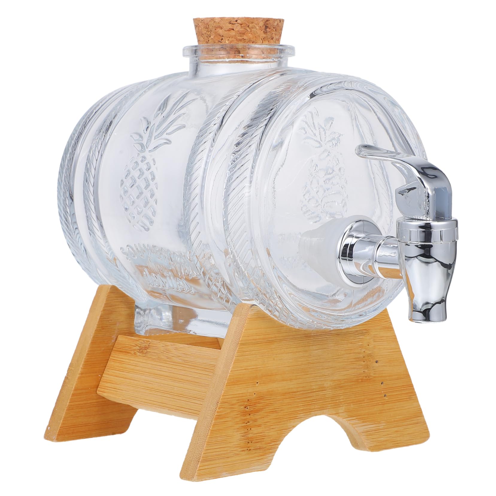 Cabilock 1Set Retro Wine Barrel Dispenser with Base Sealed Beverage Container for Home Parties Weddings and Unique Elegant Design for Whiskey and Wine Making