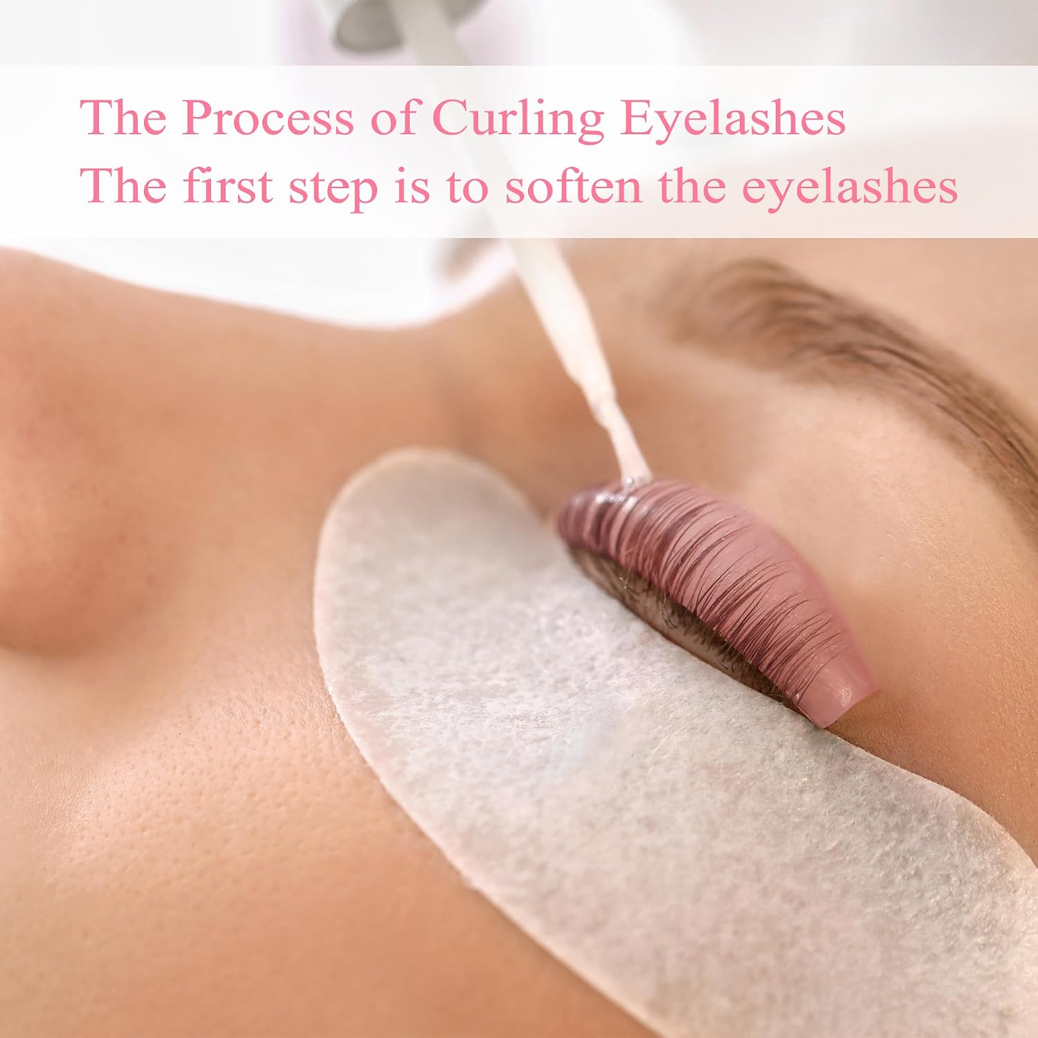 4Pairs Lash Lift Shields Flat, 1mm Thin Rose Korean Silicone Lash Lift Pads, Super Sticky and Glueless Reusable Eyelash Lifting Rods for Perm, Lamination, Straightening, Salon Use