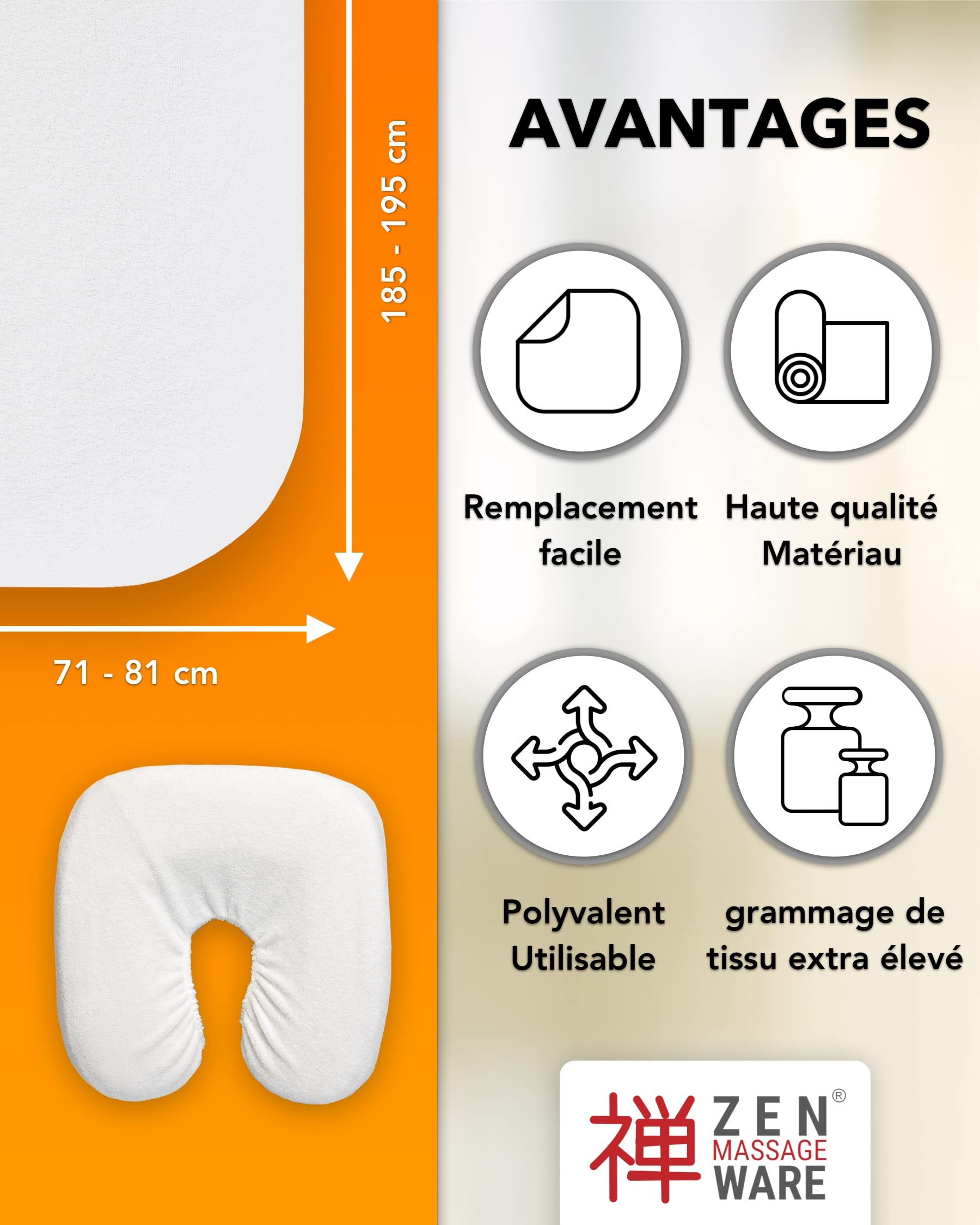 ZEN — Drap housse table de massage et appuie-tête — housse table de massage en éponge pour tables d'esthétique, de thérapie et de traitement — housse de table lavable à 60° (Bourgogne)