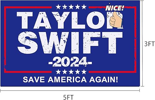 Miniatura 4 de Taylor - Pancarta musical 2024 de 3 x 5 pies para habitación, universidad, dormitorio, decoración de pared - Banderines divertidos para fiestas en