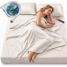 Grounding Sheets King Size | 75% Organic Cotton 25% Pure Silver Fiber for Improved Sleep| Earth Connected Durable Sheets | 15 Deep Pocket with Grounding Cord & Test PenWhite, 60.5 * 80 * 15inch