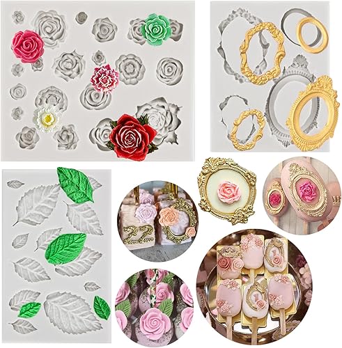 Molde de silicona para marcos de fotos, molde de cisne para decoración de pasteles de azúcar, decoración de cupcakes, caramelo de chocolate, pasta