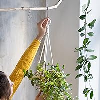 Vista 3 de Ganchos en S – Ganchos pequeños en forma de S resistentes para colgar ropa, plantas, macetas – Hecho de acero inoxidable, paquete de 20