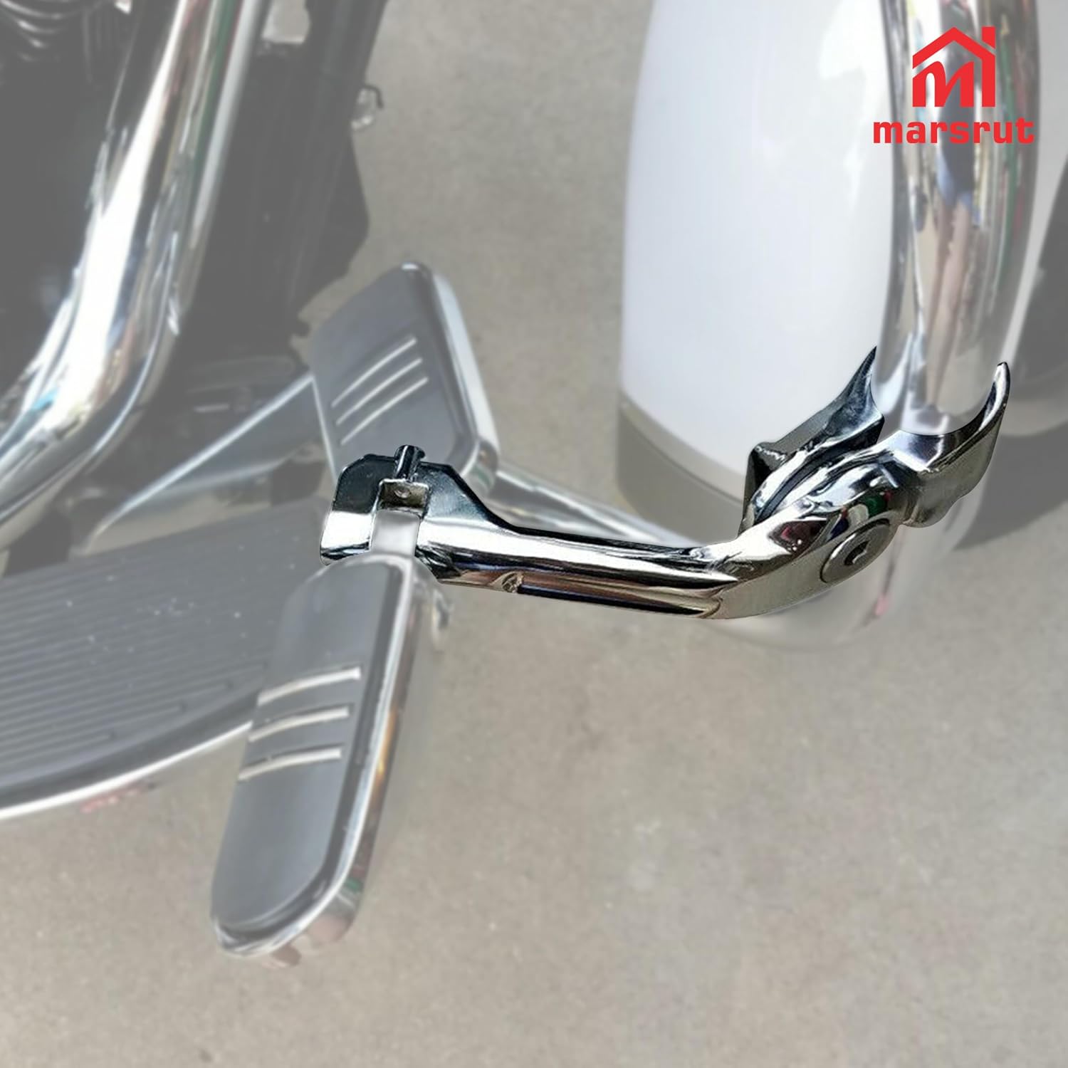 1.25" Long Angled Highway Foot Pegs Mount Kit for All Models with 1.25" (32mm) Engine Guards, for Harley Touring Electra Glide Street Glide Road King Road Glide, Dyna, Sportster XL 1200 883, Softail