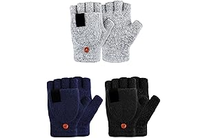 3 Pack Winter Mittens with Convertible Fingerless Option