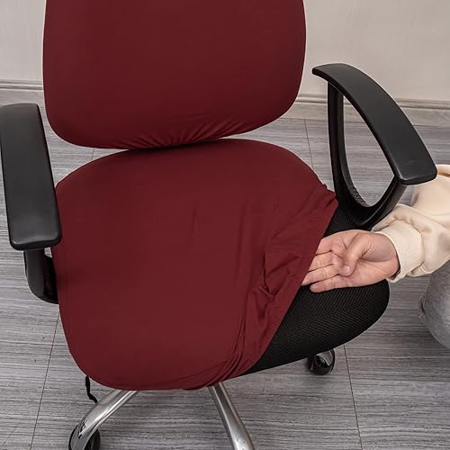 Miniatura 3 de Melaluxe - Funda para silla de oficina, funda universal protectora y elástica, cubierta elástica para silla giratoria