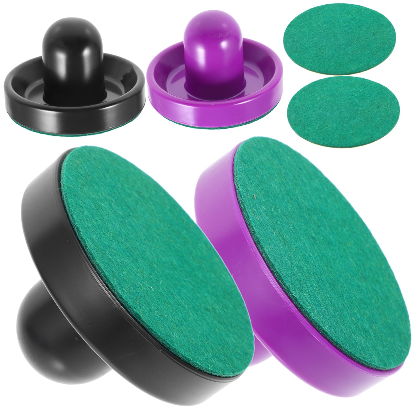 Balacoo 1 Set Ice Hockey Pusher and Replacement Pucks Air Hockey Table Accessories Pushers Felt Pucks for Indoor