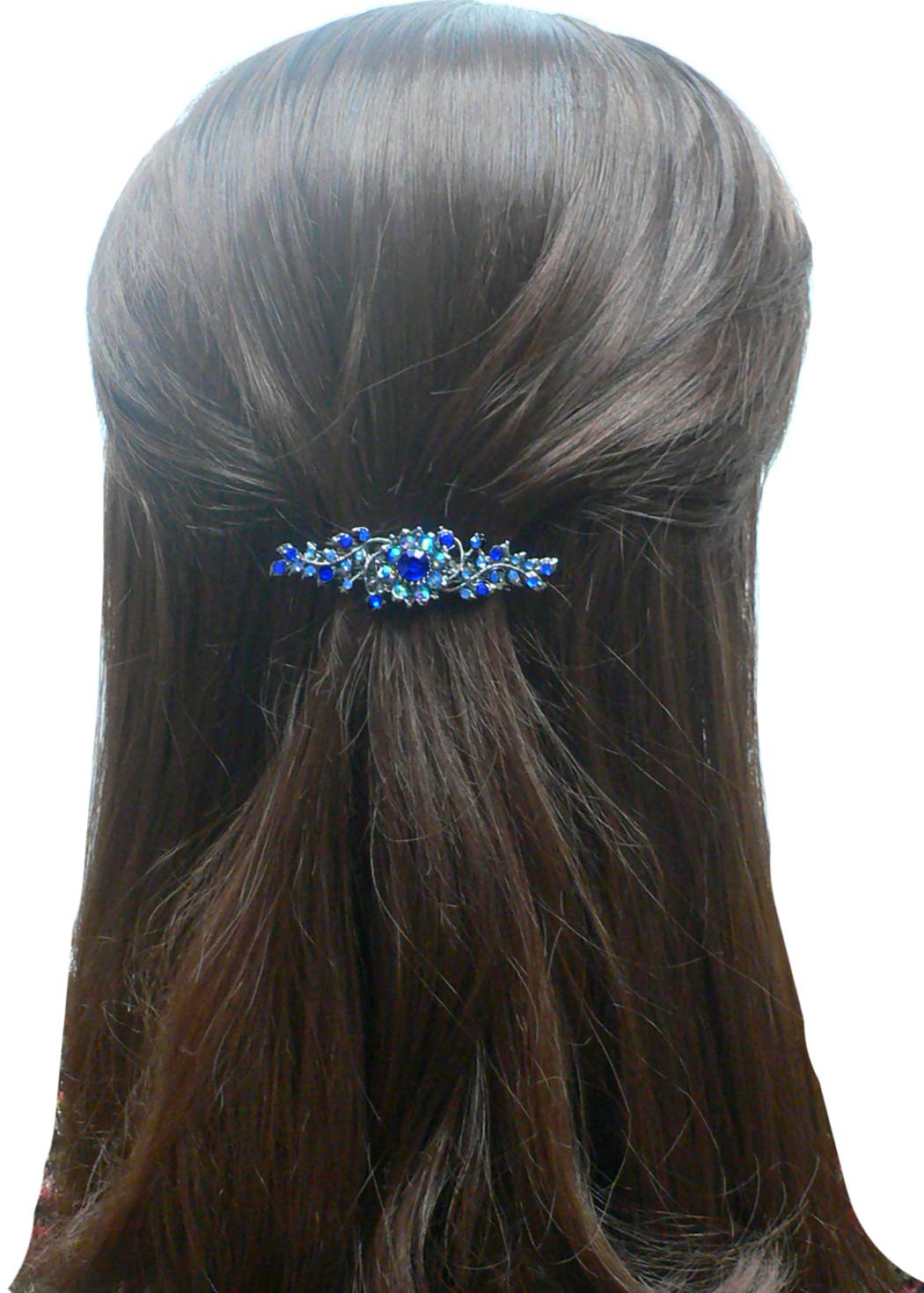 Dz Pack JCGY Mid Size Crystal Barrette Sparkly Crystals 12 Colors 5A86600-1-D1