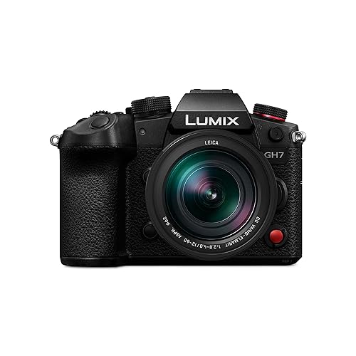 Panasonic Lumix DC-GH7LE, 25,2 MP, Open Gate, C4K/4K 4:2:2 60/50p Video, Phasen-Hybrid-AF, Active is, LUT, 32-Bit Float-Audio, OLED-Sucher, drehbarer Monitor, mit Leica DG H-ES12060-Objektiv - Lumix GH7 mit Leica H-ES 12-60mm Objektiv