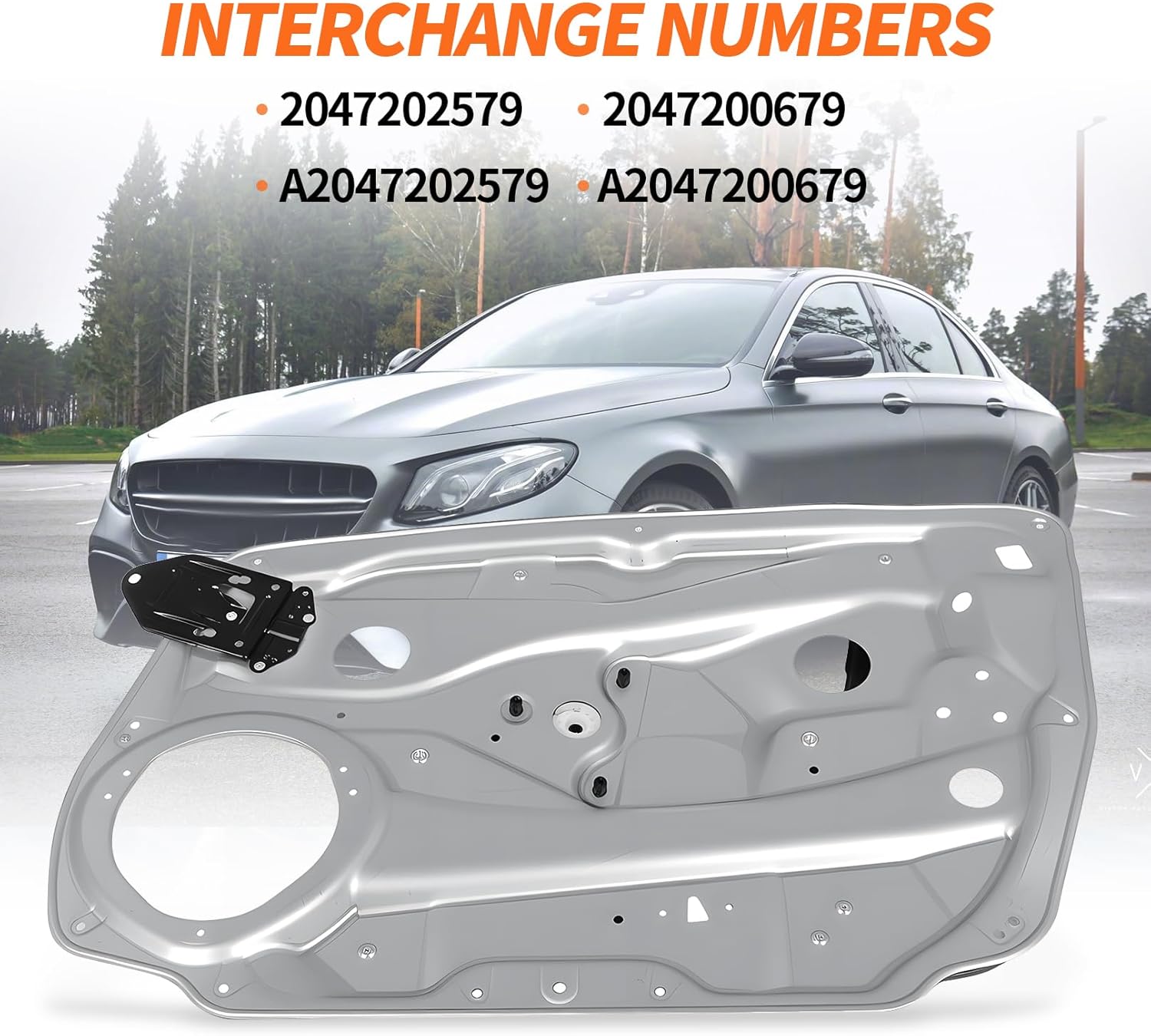 2127201679 Front Right Passenger Side Window Regulator w/o Motor Compatible with C230 C250 C300 C350 C63 E250 E300 E350 E400 E550 E63 2008-2016 2047202579