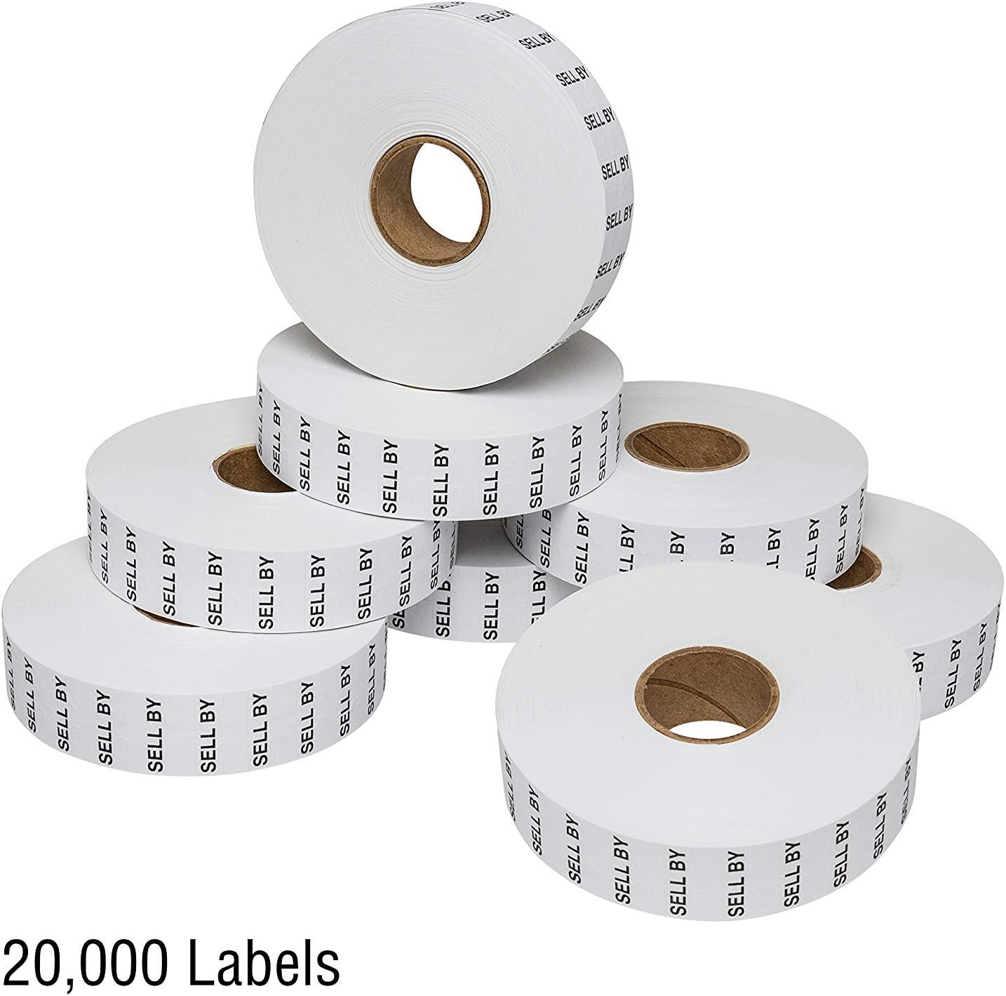 "Sell by" Labels for Monarch 1131 Price Gun – Buy 2 Sleeves Get 1 Free! 24 Rolls, 60,000 Labels : Office Products