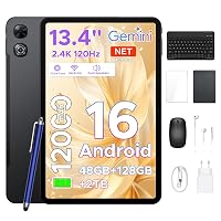 P13 Tablet 13.4 Pollici 2.4K Tablet Android 16 120Hz, 48GB+128GB/2TB TF,FHD,12000mAh/18W,Octa