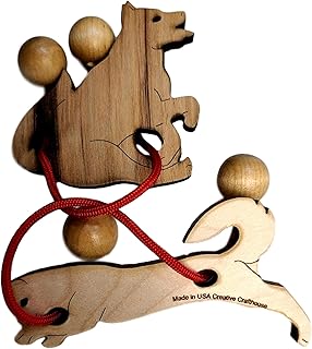 Double Trouble String Puzzle - Cat and Dog Model - Brain Teaser