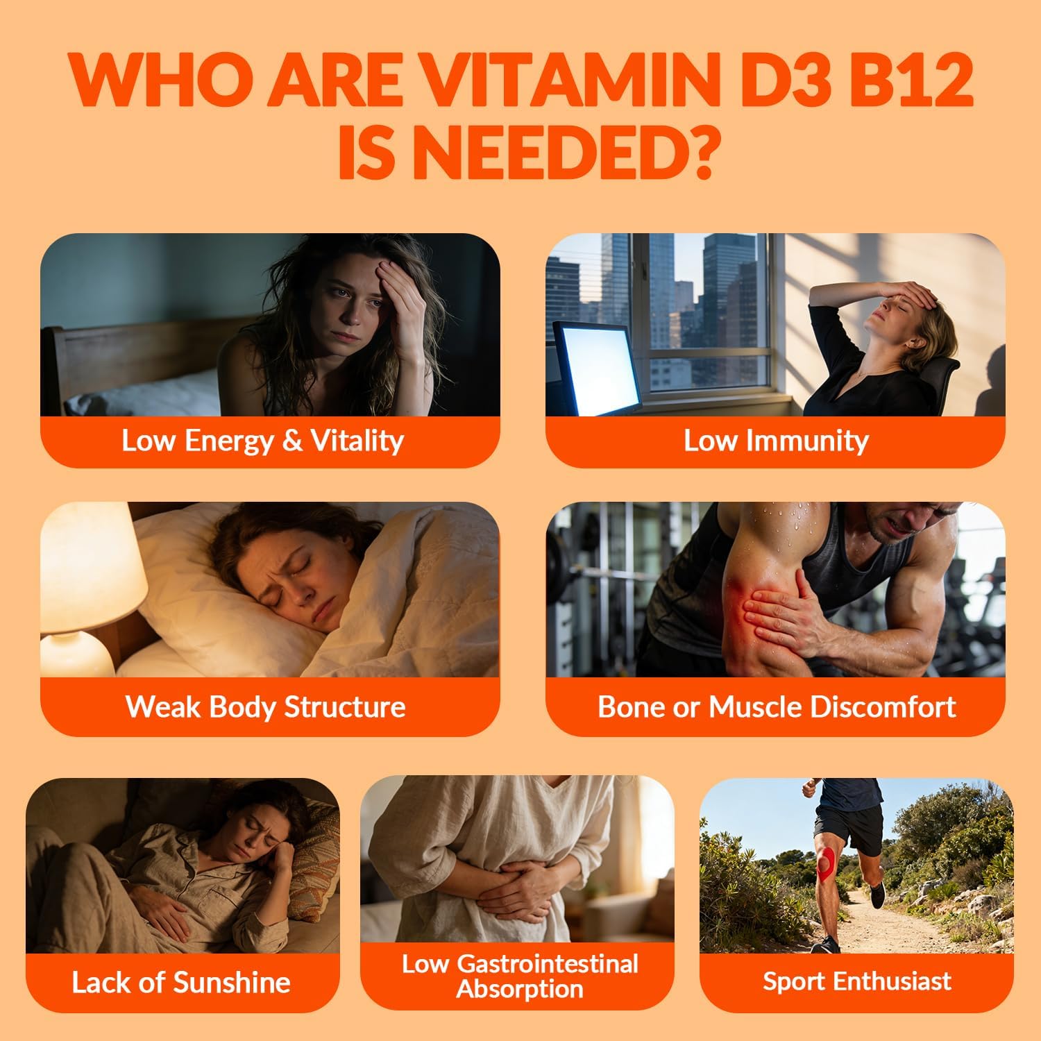 WEEVIT Vitamin D3 B12 Gummies, Vitamin D 10000IU & 500mcg Methyl B12 with Vitamin A, C, K, Calcium, Magnesium, Zinc for Women & Men, Support Eye, Bone, Energy