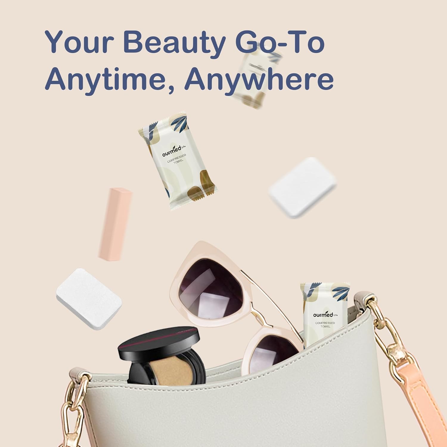 Ourmed Life Compressed Towel Tablets – Portable, Individually Wrapped Disposable Face Towels, Quickly Expand with Water, Soft & Lint-Free, 12‘’x10‘’ for Travel, Camping, Hiking, Backpacking (56 Count) - Image 5