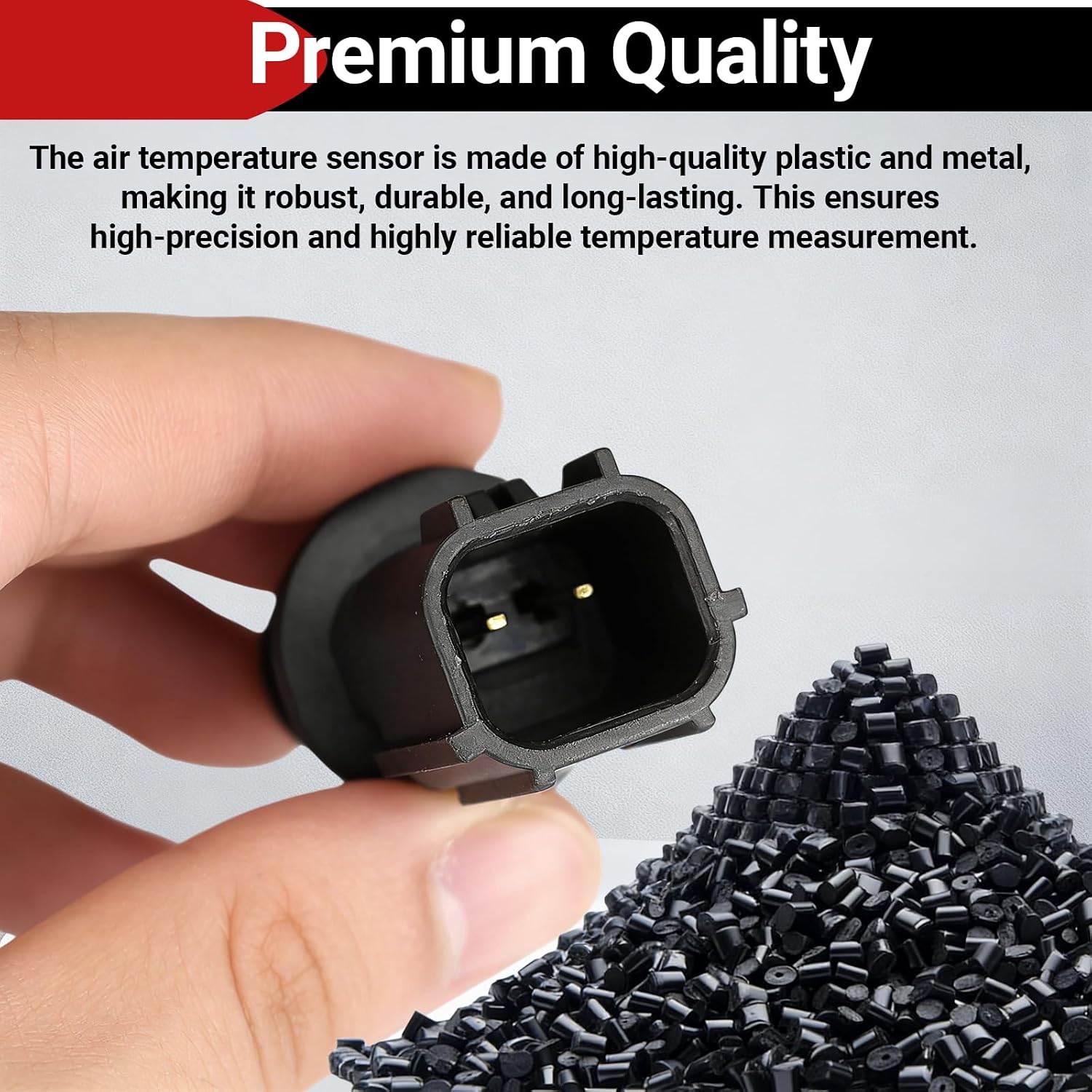 Intake Air Temperature Sensor IAT Sensor, Air Intake Charge Temperature Sensors for Chrysler PT Cruiser Sebring, Dodge Caliber Grand Caravan, Jeep Compass Liberty Patriot, 4606487AA 4606487AB