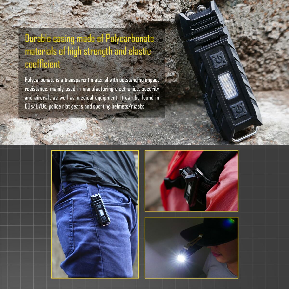 Nitecore Thumb Leo Lampe de Poche Rechargeable Noir