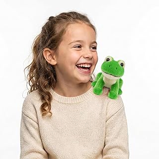 Magnetic Shoulder Frog Plush Toy Wearable Mini Plush Green Toad Palm Size Plush Fairy Tale Frog Prince Kiss Costume Prop Royal Amphibian Nature Explorer Room Decor Toddlers