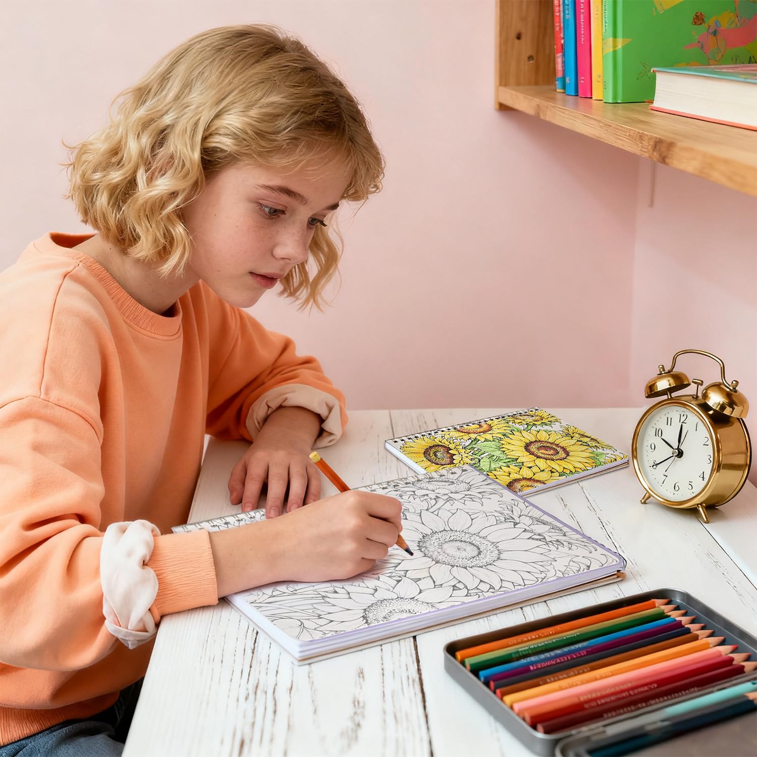 Libro da colorare da donna, 30 pagine, con motivo floreale, libri da colorare per adulti per rilassarsi e alleviare l'ansia, regalo per la festa della mamma, compleanni, Natale, anniversari