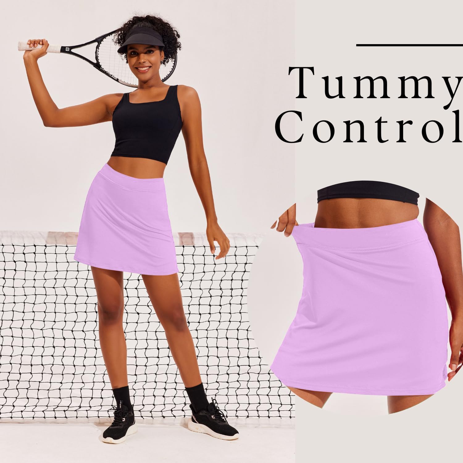 Ekouaer 16“ Golf Skorts for Woman with Inner Pockets Silicone Grippers Tennis Skirt Quick Dry Athletic Pickleball Skort - Image 5