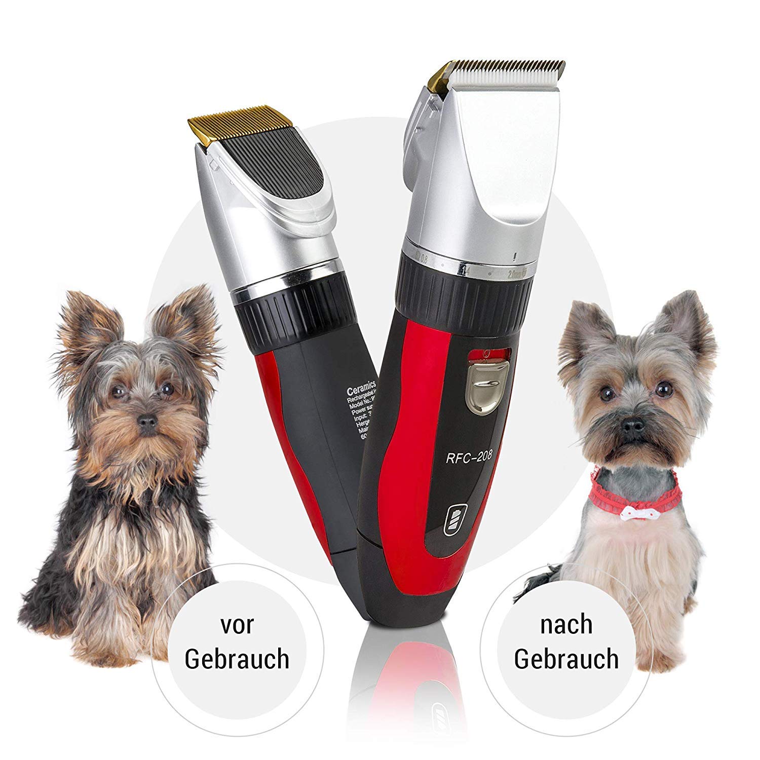 Original RFC-208 elettrico batteria ceramica di capelli Schneider cani gatti Tosatrice di capelli tagliere macchina