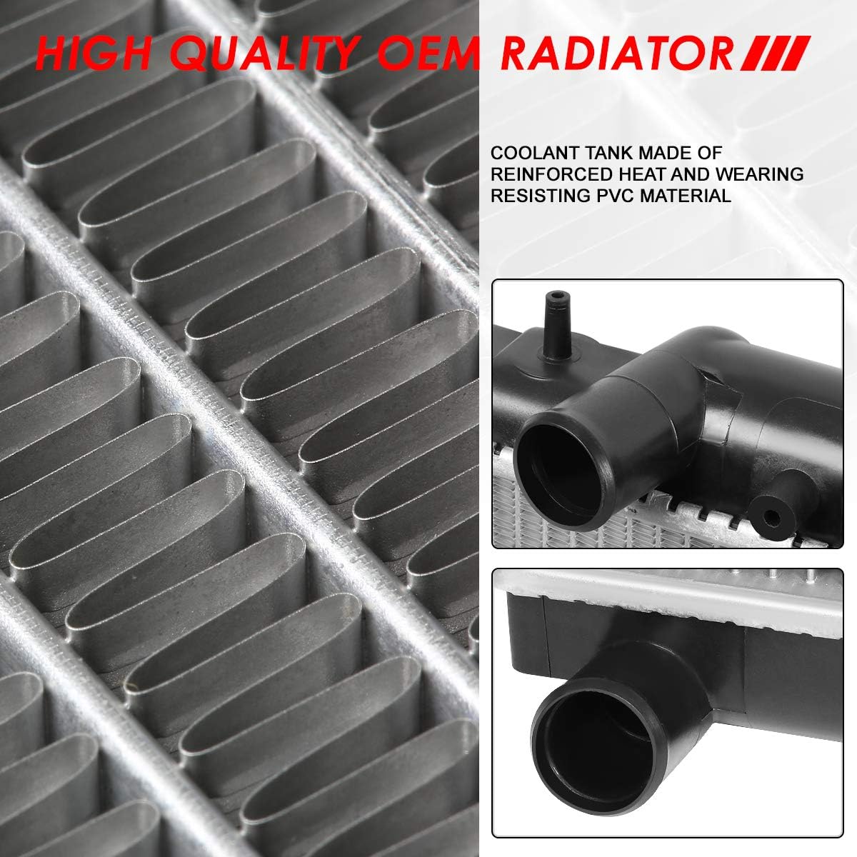 Auto Dynasty Radiator Compatible with 2005-2019 Frontier Suzuki Equator 2.5L AT/MT, DPI 2808 Factory Style 1-Row Cooling Radiator, Aluminum Core