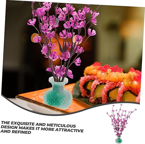 Miniatura 6 de Mobestech Sashimi Plato de decoración de sushi Plato de sushi Plato de flor Decoración de flores de seda Decoración de plato de sushi Decoración de