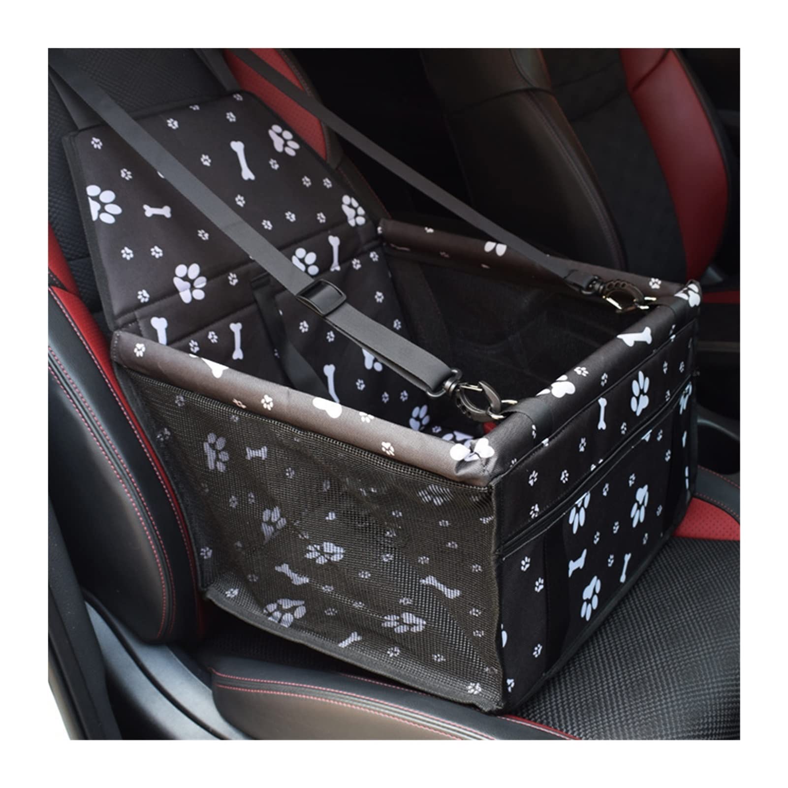 Koc dla psa Pet Carrier Dog Car Seat Cover Back Hamak Protector Transport Seat Bag Pokrowiec na siedzenie(C-Coffee dog)