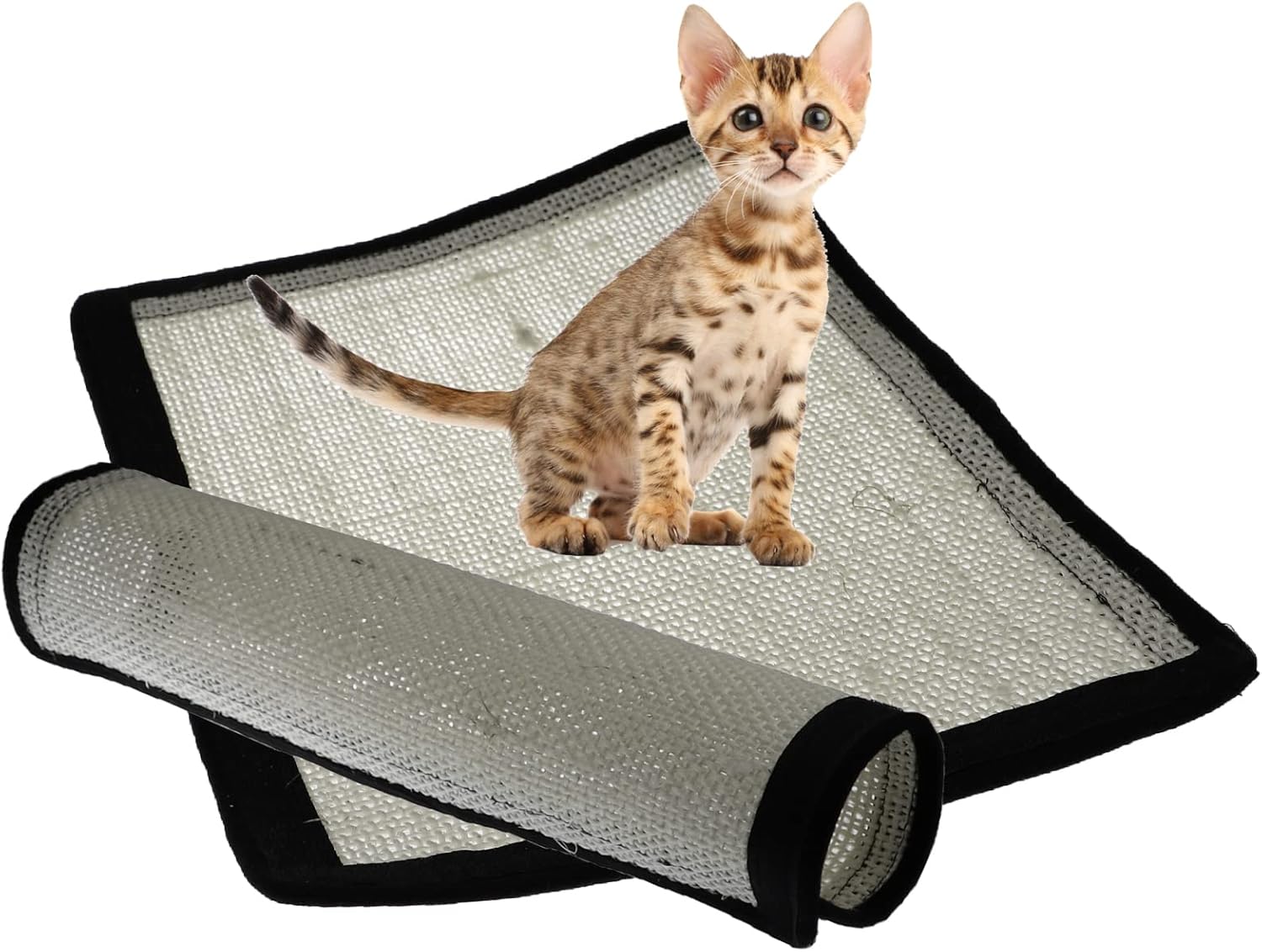 Nuatpetin Sisal Cat Scratcher Mat, Natural Sisal