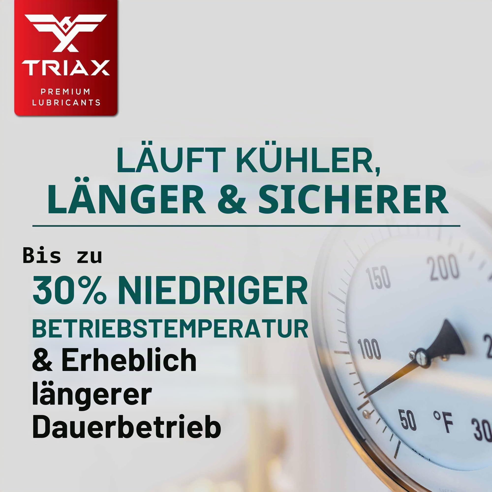 TRIAX Kompressor MV ISO 100 (SAE 30) – Vollsynthetisches Kompressor‑Öl, Non Detergent – Hohe Temperaturbeständigkeit, – Für Schrauben‑, Palette‑, Rotations‑ und Kolbenkompressoren 0,946 L (1 Quart)