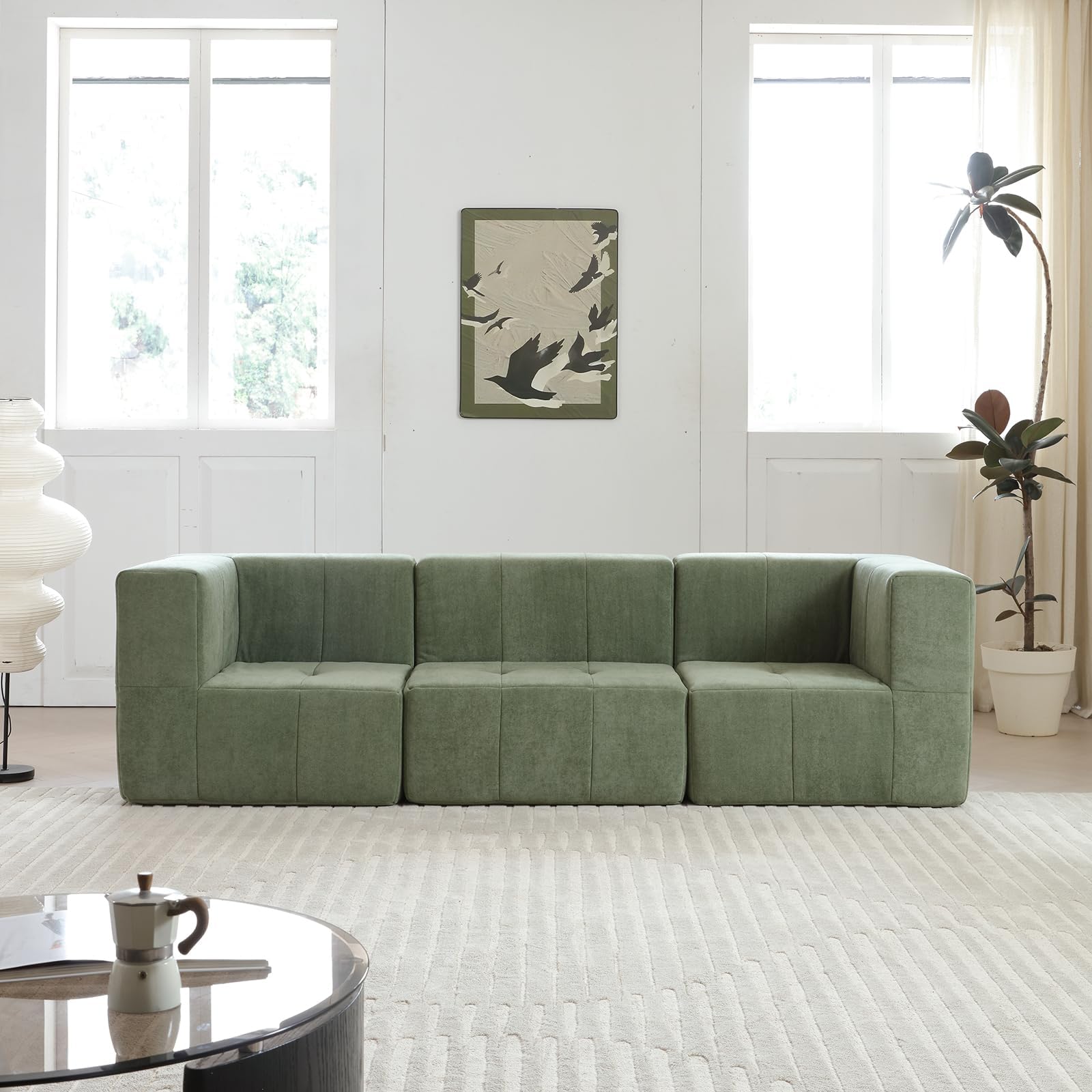 Amazon.com: Swbvs Sofa-in-a-Box, Memory Foam 2 Seater Sofa Couch, No ...
