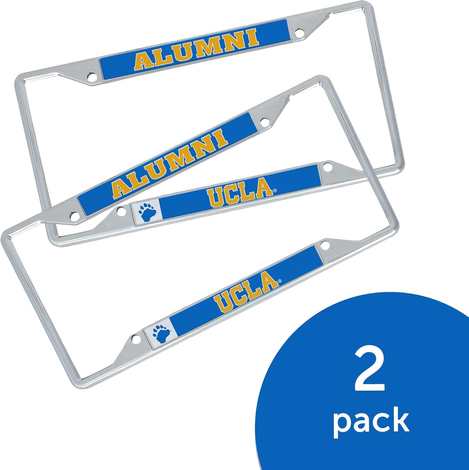 Desert Cactus University of California Los Angeles Car Accessories Metal License Plate Frame for Front or Rear of Car (Alumni 2 Pack)