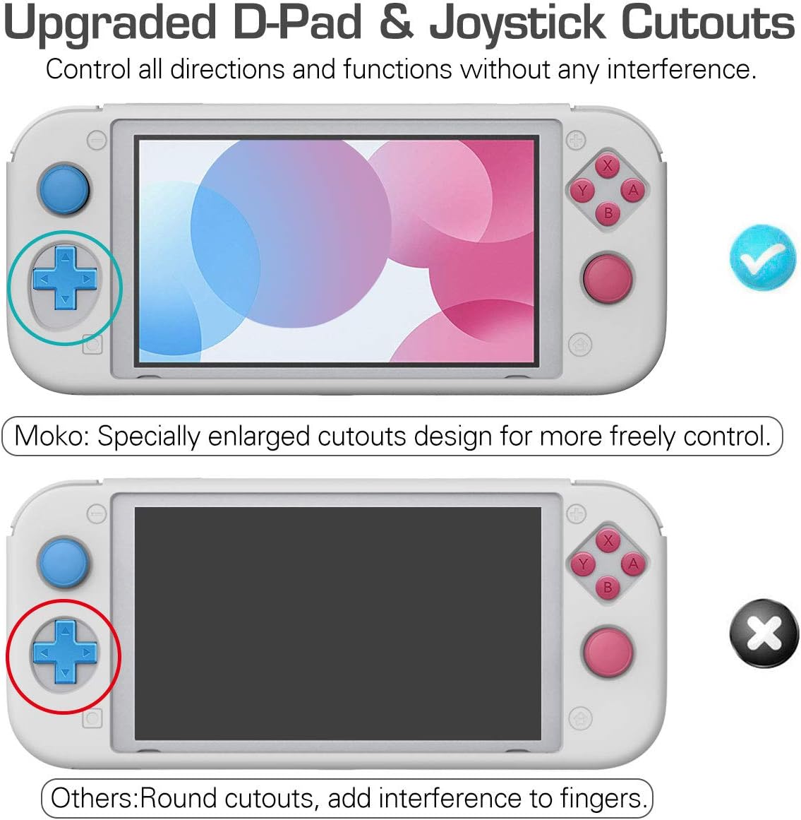 MoKo Protective Case Compatible with Nintendo Switch Lite, Light Grey image 3