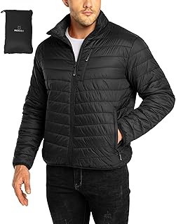 33,000ft Mens Winter Lightweight Jacket Warm Short Packable Puffer Jacket Transitional Padded Down Jacket Quilted Jacket f...