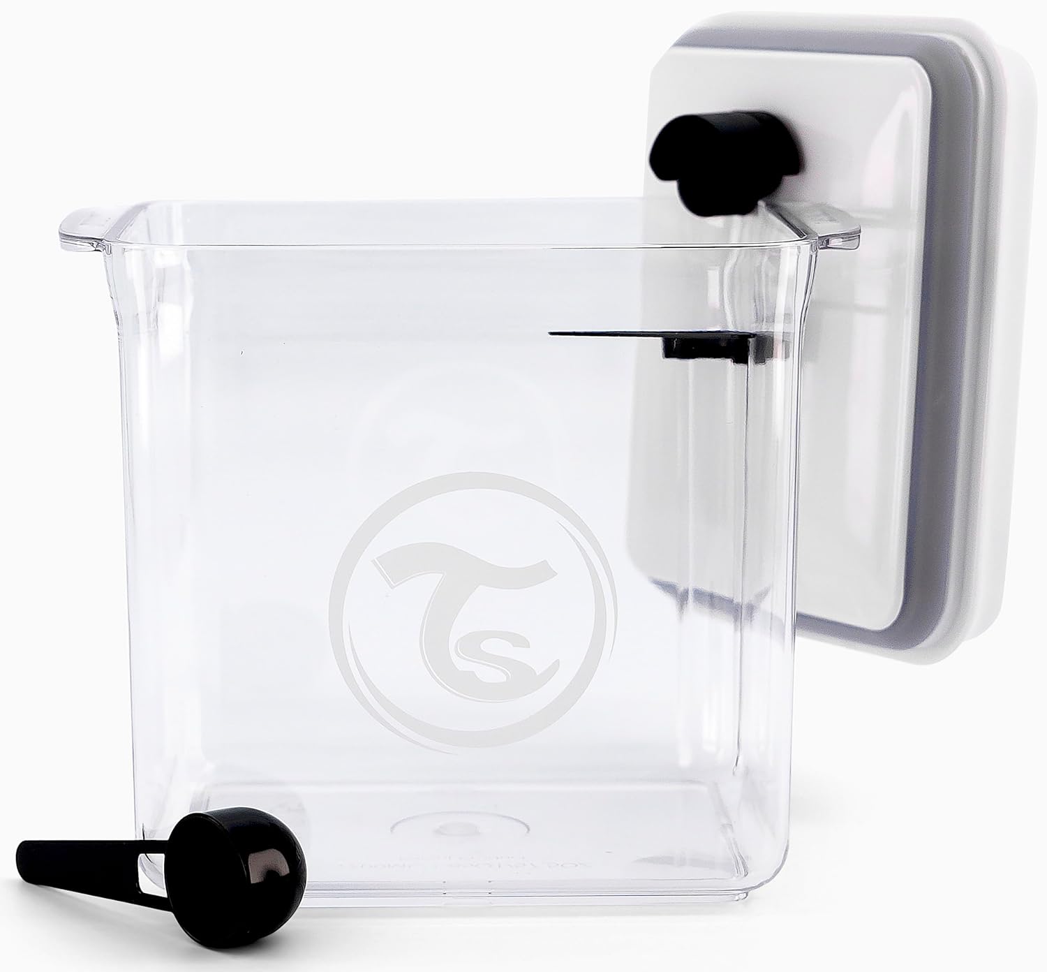 TWISTSHAKE Milk Powder Storage Container with Spoon 1700 ml, Sealed Milk Powder Dispenser with Airtight Lid, One-Handed Operation, BPA-Free, Transparent (Pack of 2)