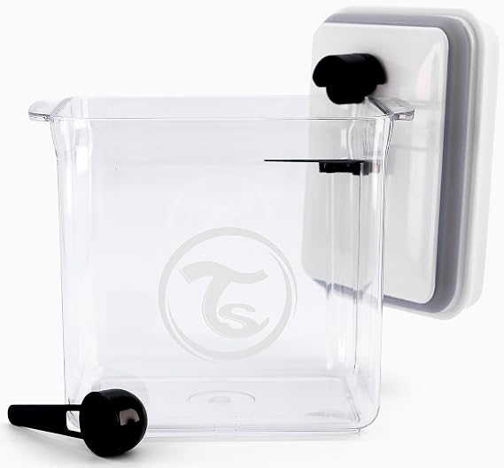 TWISTSHAKE Milk Powder Storage Container with Spoon 1700 ml, Sealed Milk Powder Dispenser with Airtight Lid, One-Handed Operation, BPA-Free, Transparent (Pack of 2)