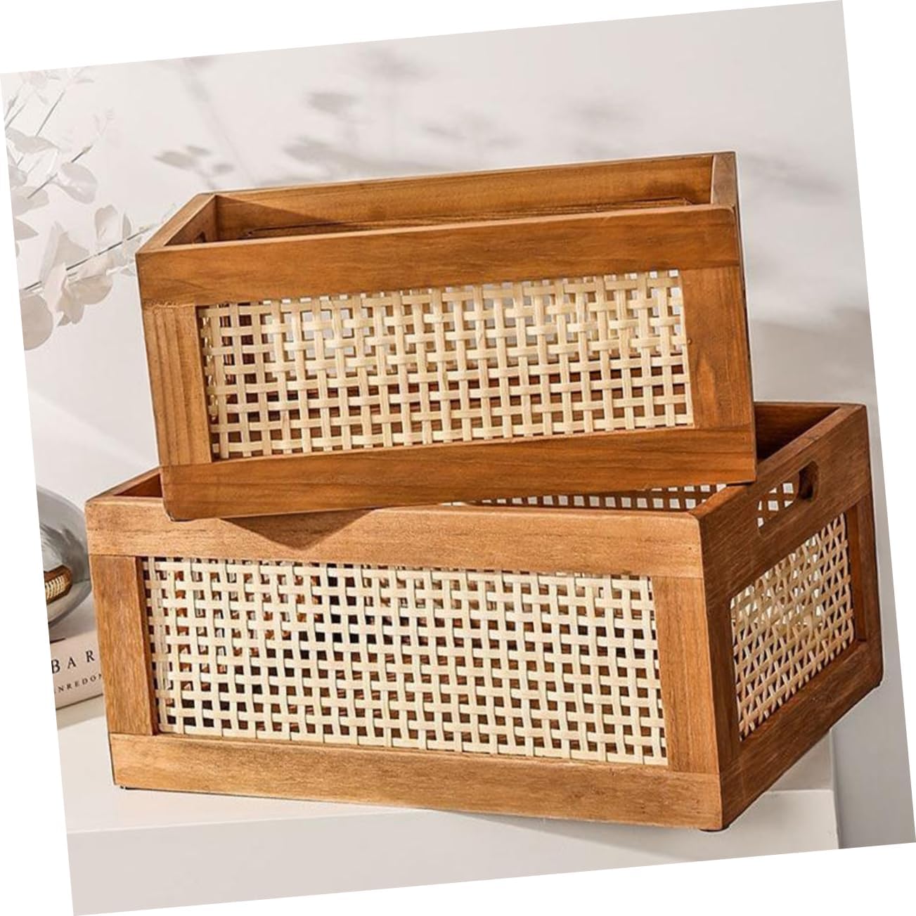 Woven Storage Basket for Home Organization Large Capacity Handcrafted Rustic Style for Nursery Bathroom Living Room Bedroom Storage