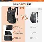 SKYSPER Sac à dos de randonnée pliable - 10L Petit sac à dos léger de voyage respirant pour hommes femmes
