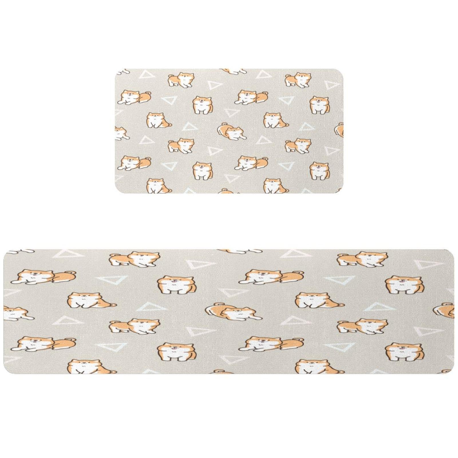 Tapete de cocina absorbente VAPOKF con base antideslizante lavable de 2 piezas
