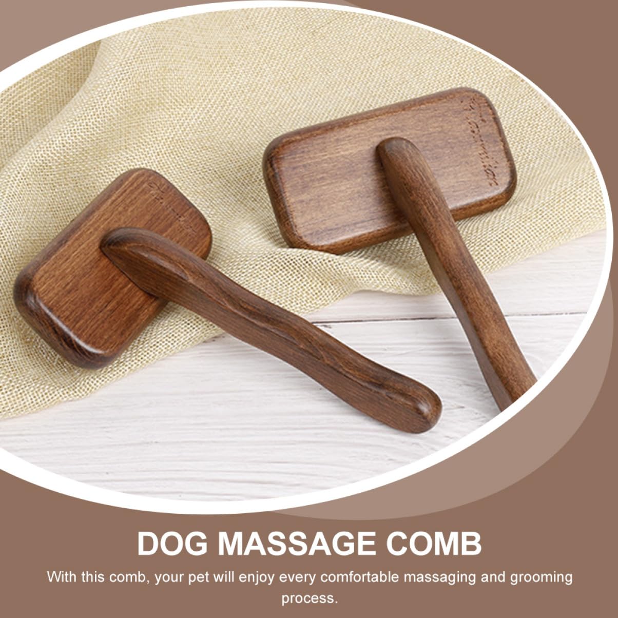 TOYANDONA Katzen Hundebürste Fellpflegekamm Kleine Größe Braun Tierhaarreinigung Massagebürste für Haustiere Pflegekamm für Haarwechsel und Tierhaarentfernung