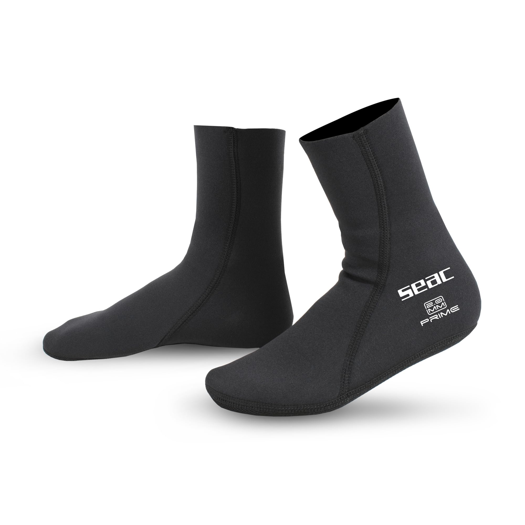 SEAC Diving Socks S UK 5.5-6.5 Black Unisex Prime Sock 2mm Neoprene Nylon-Lined