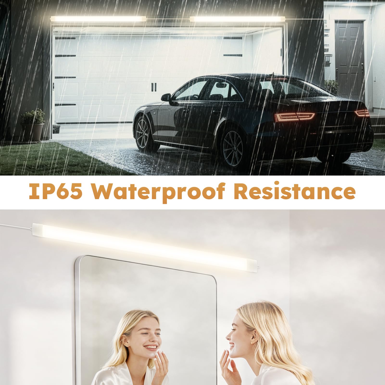 papasbox 2 Stück LED Leuchtstoffröhre 120cm Feuchtraumleuchte Röhre 40W LED Deckenleuchte Lampe | IP65 Wasserdicht 4500K Neutralweiß Leuchtstofflampe für Keller Werkstatt Küche