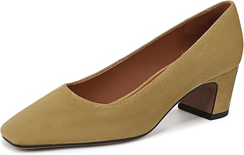 Franco Sarto Womens Salino Pump Mustard Brown Suede 8 M