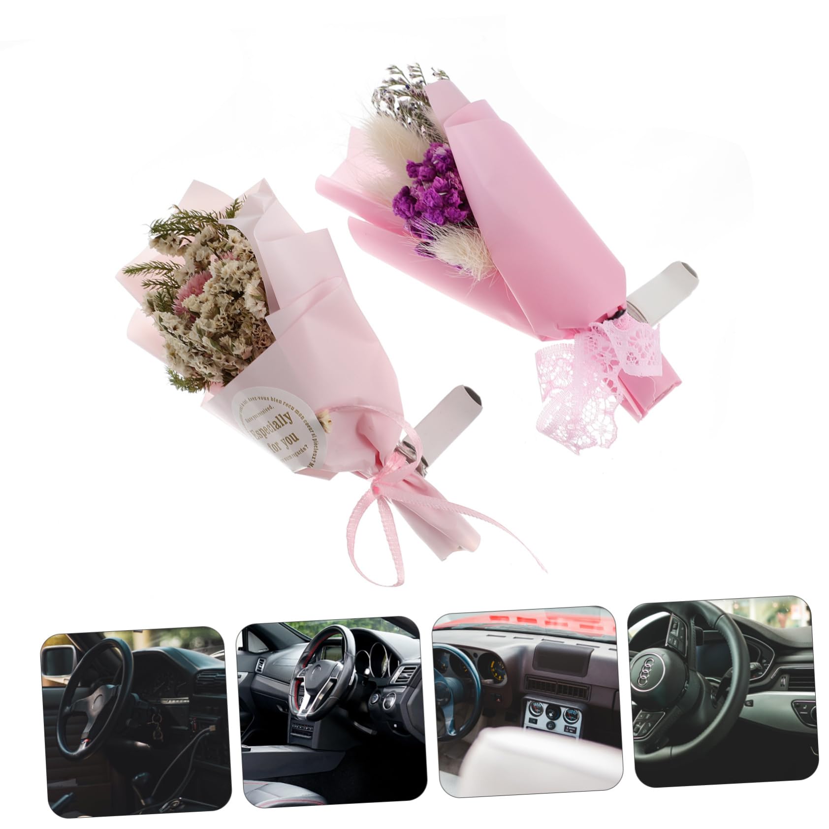 iplusmile 6piezas Clip Aromático Para Coche Difusor De Fragancia Para Aire Acondicionado Flores Secas Aromaterapia Para Oficina y Hogar