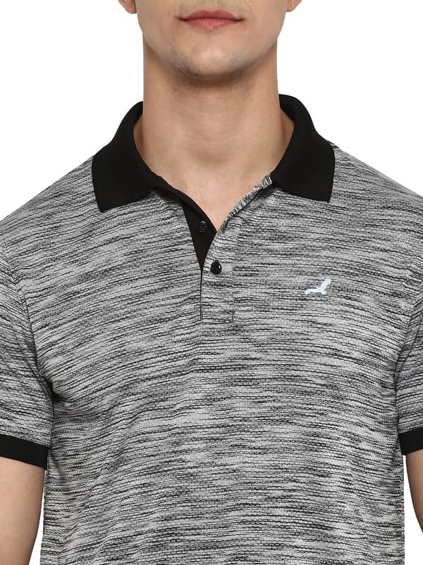 Image of AMERICAN CREW Half Sleeves Sports Polo T-Shirt for Men with Moisture Wicking Properties