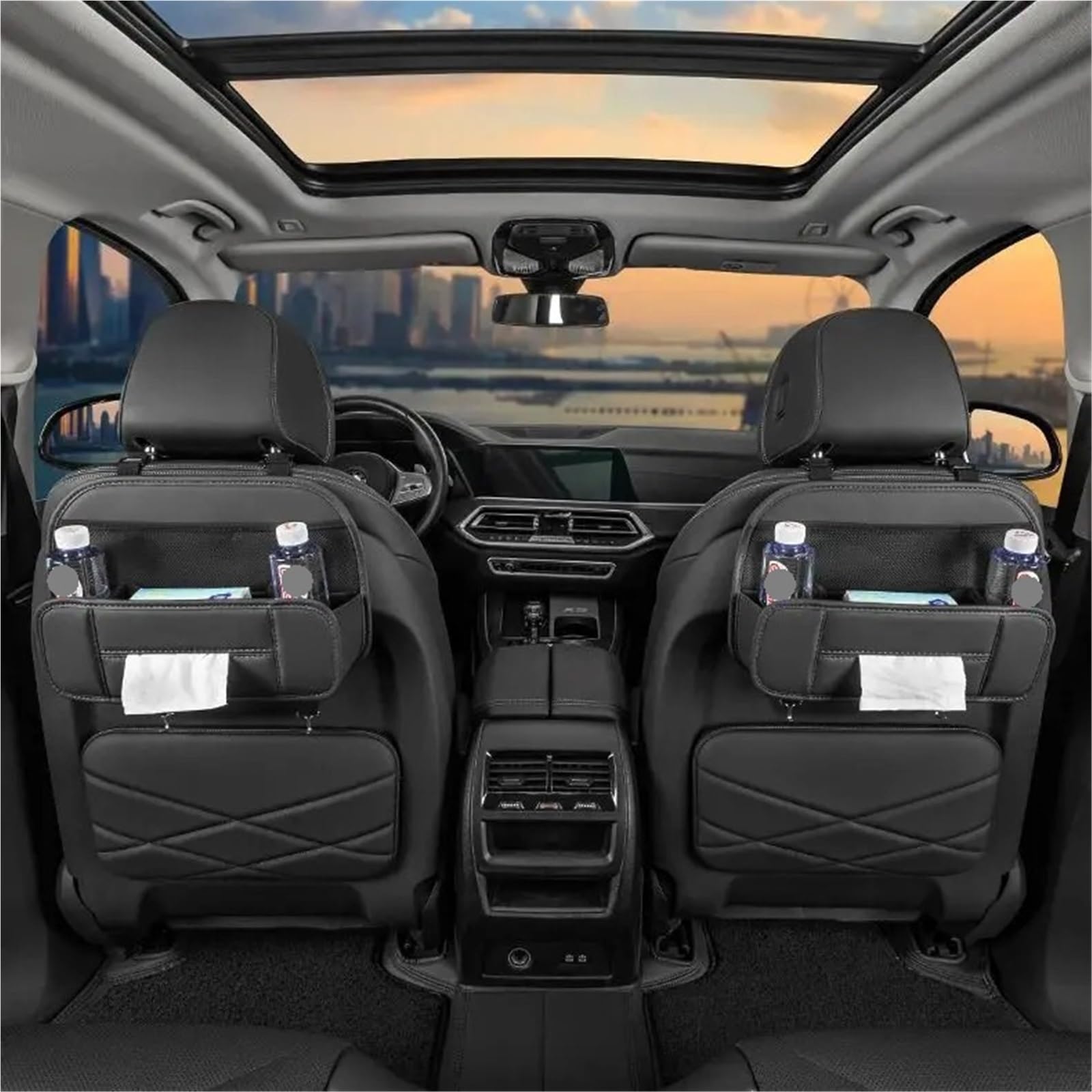 Organizador Asiento Coche Bolsa de Almacenamiento de Asiento de Coche, Caja de Almacenamiento Multifuncional portátil for organización de Almacenamiento, 2 uds. para Almacenamiento(Red)