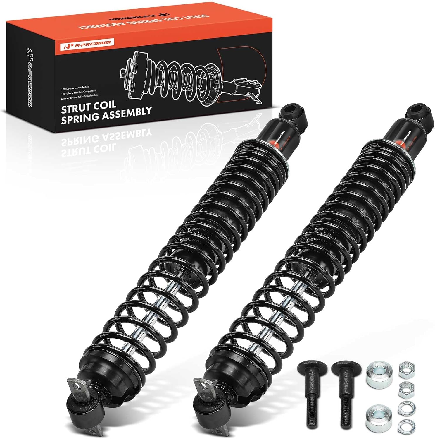 A-Premium Rear Load Adjusting Shock Absorber Compatible with Chevy Malibu, Impala, Caprice, Bel Air, Chevelle, El Camino & Buick Regal, Apollo & Cadillac Fleetwood & Oldsmobile Cutlass & Pontiac GTO