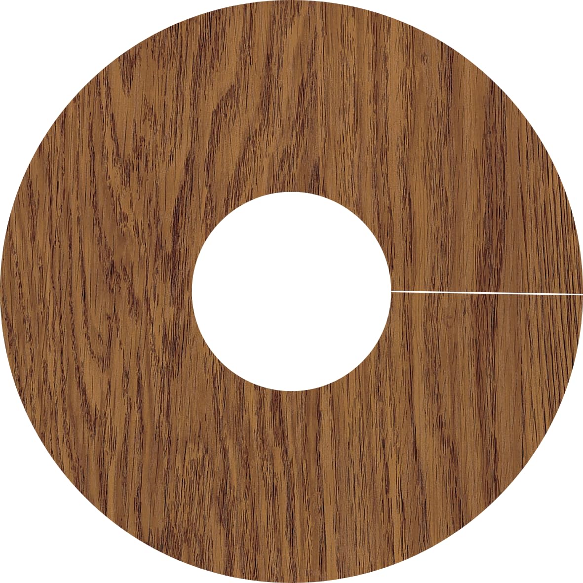 Self-Adhesive Radiator Pipe Covers, Collars, Surrounds, Rose 15mm for Laminate, Engineered, Vinyl Flooring (Brown Oak)