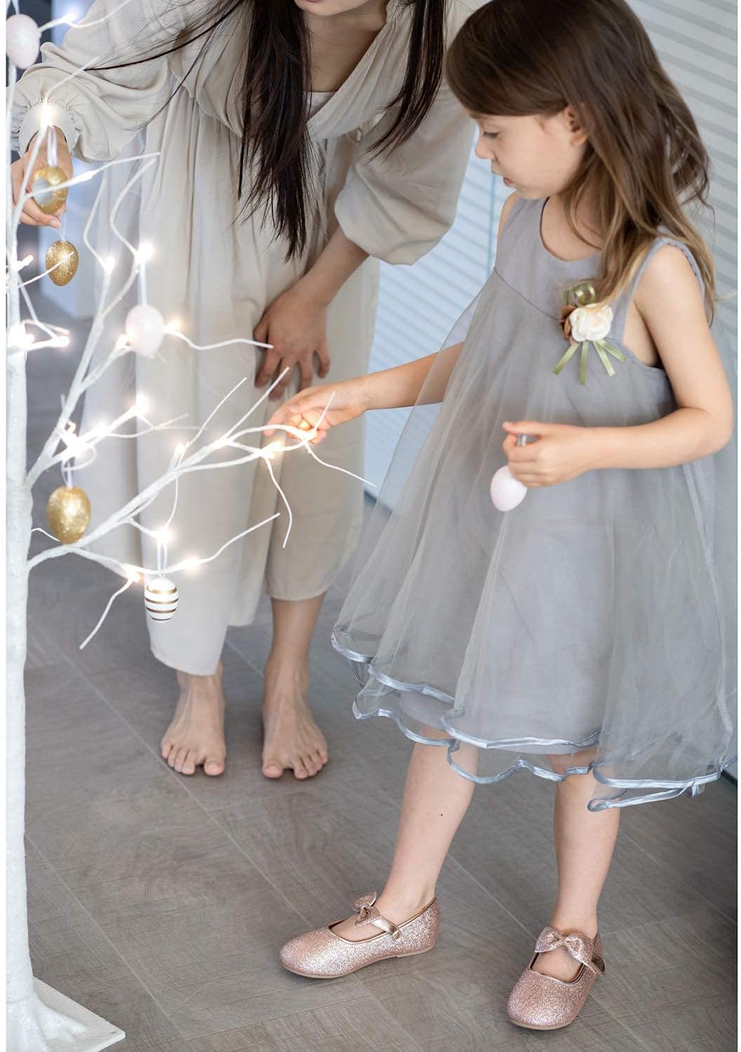 Felix & Flora Toddler Little Girls Dress Shoes - Flower Girls Mary Jane Flats Ballet Shoes Party Wedding - Image 2